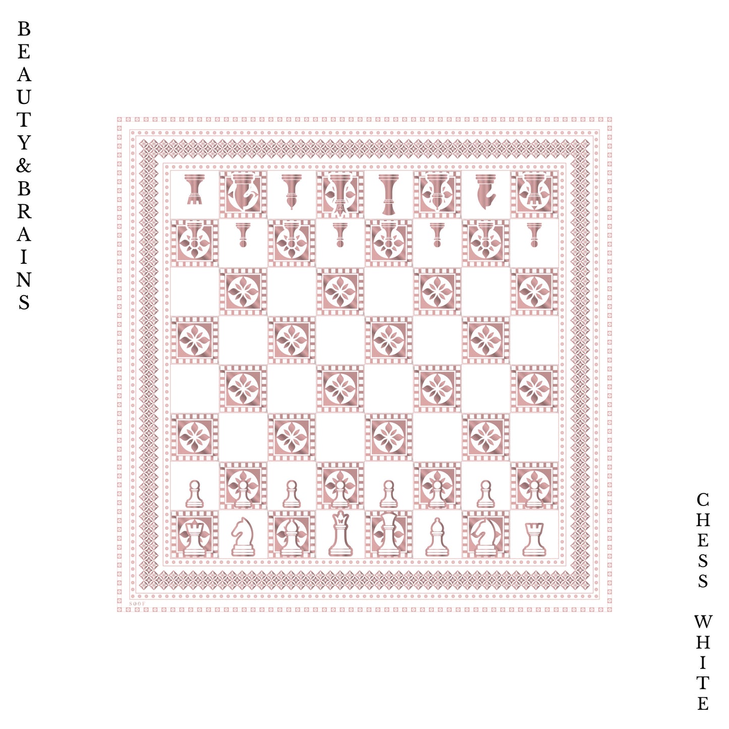 Beauty & Brains in Chess White (With Pieces)