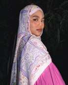 Soof Fotosynthesia printed korean chiffon hijab scarf in muticolours.
