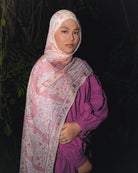 Soof Fotosynthesia printed hijab scarf in peach