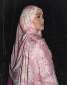 Soof Fotosynthesia printed hijab scarf in peach
